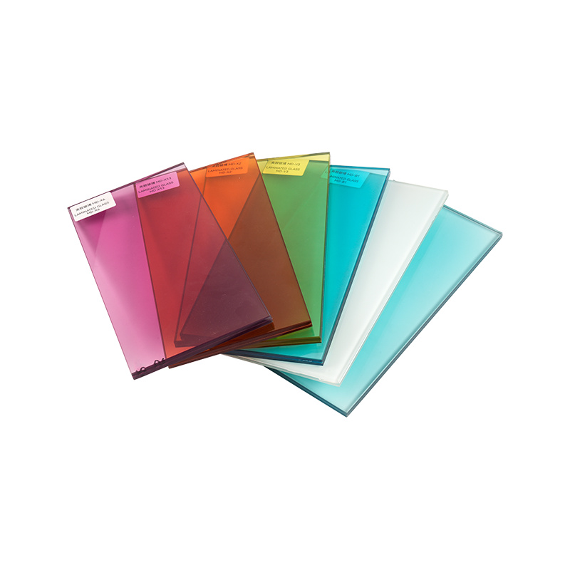 EVA- en PVB-filmkleuren beschikbaar Radiation-Proof gekleurd gelamineerd glas