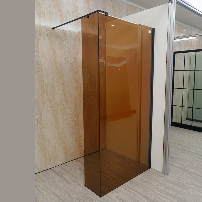 Gekleurd gehard glas bruin glas/blauw glas gemakkelijk te schone regendouche scherm